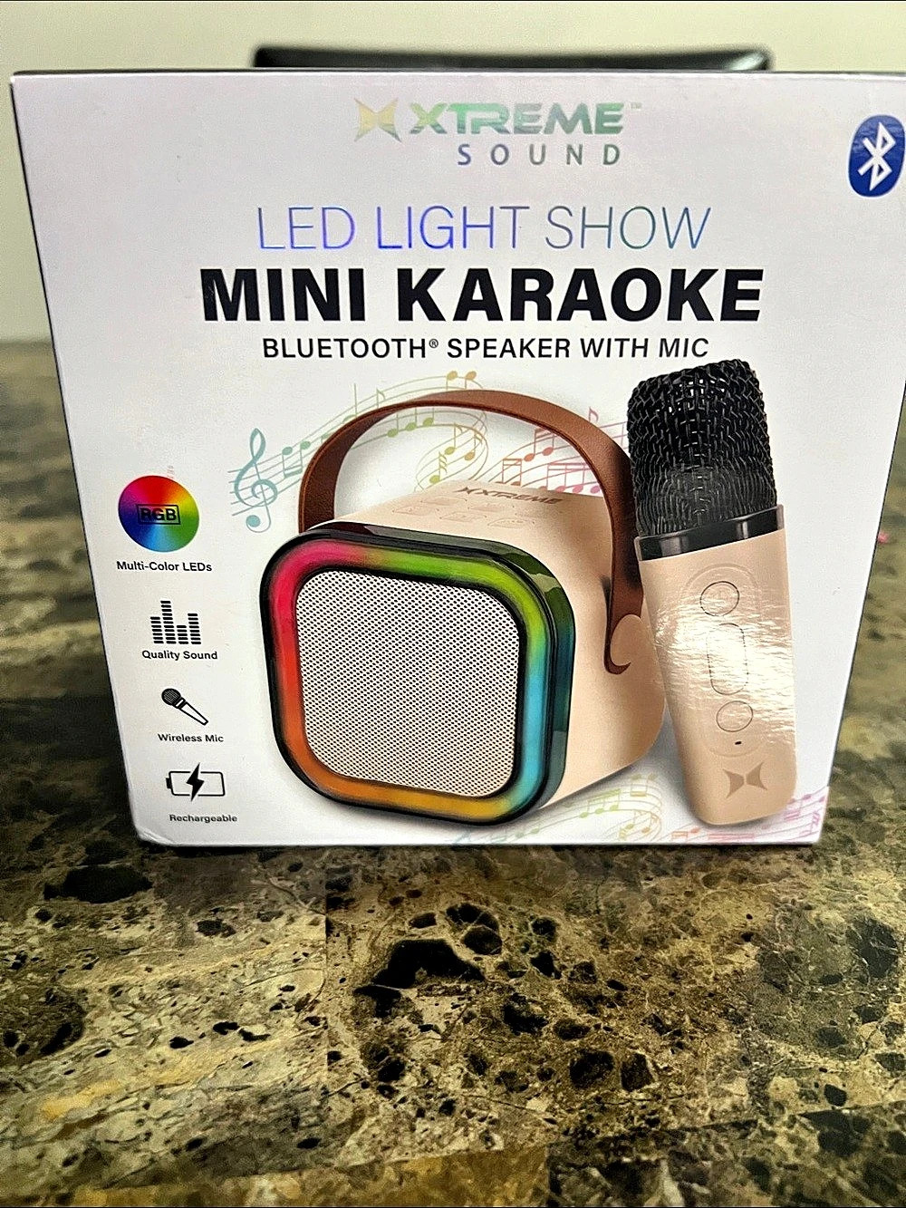 Xtreme Sound Mini Karaoke Bluetooth Speaker with Mic LED Light Show Bluetooth